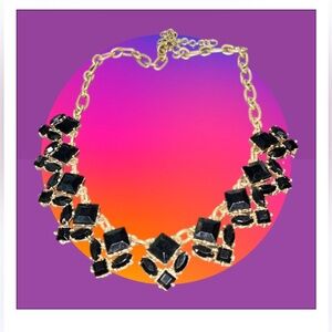 J Crew Navy Multifaceted Necklace